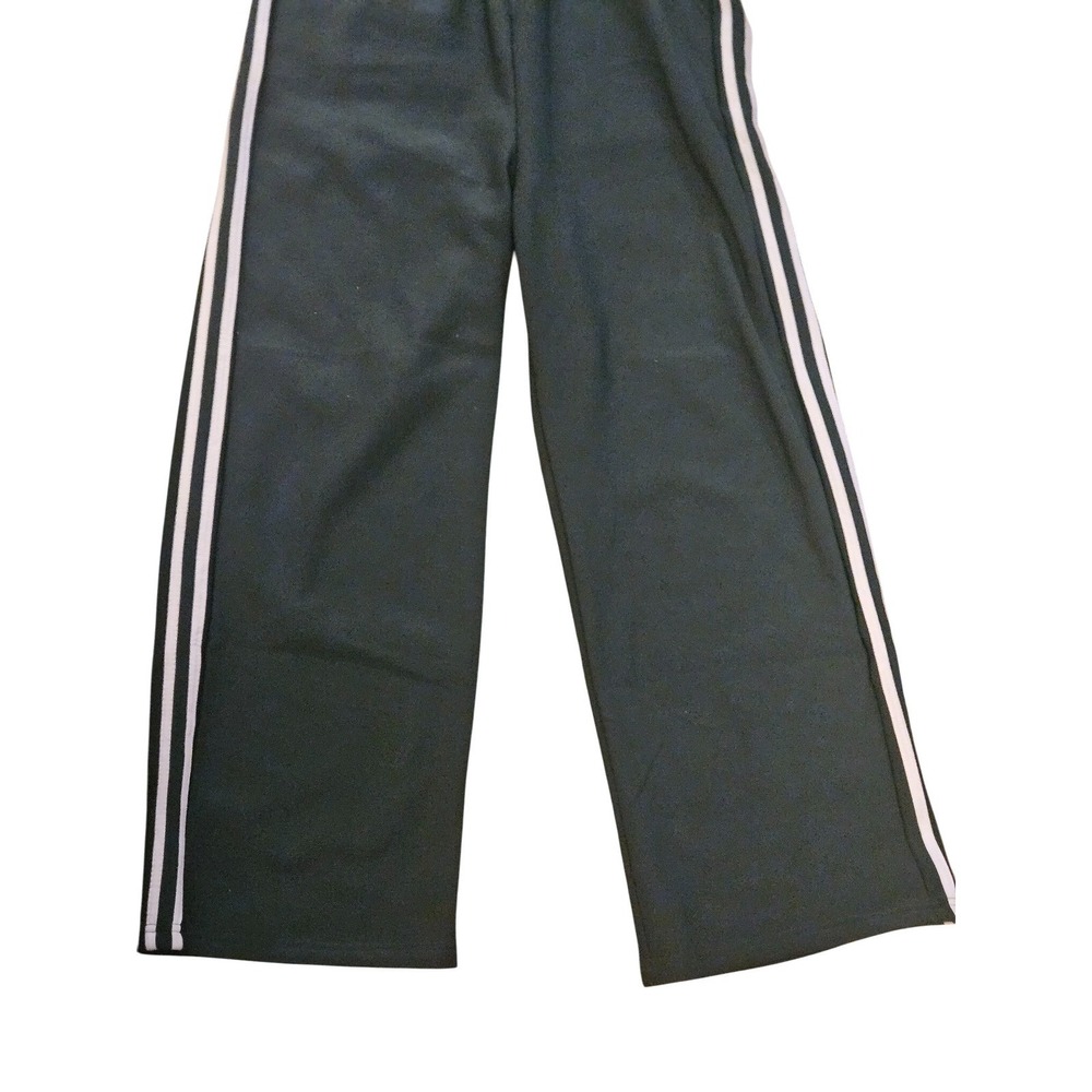 Love Sense Green Striped Hooded Jumpsuit Wide Leg Athleisure Lounge M - Picture 8 of 8